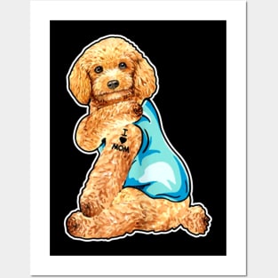 Funny Dog Poodle I Love Mom Tattoo Gift T-ShirtFunny Dog Poodle I Love Mom Tattoo Gift T-Shirt Posters and Art